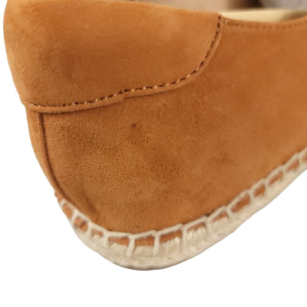 Vionic Lace Up Espadrille Flats Coast Sandy Suede Orthotic - Picture 11 of 11